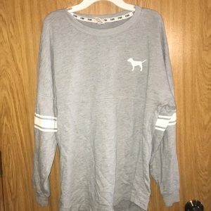 grey Victoria Secret Pink sweatshirt